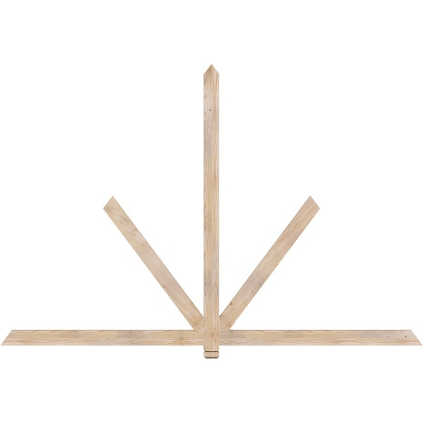 Ekena Millwork Kennewick Smooth Timber Gable Bracket, Douglas Fir, 96"W x 64"H x 1 1/2"D x 3 1/2"F, 16/12 Pitch GBW096X64X0204KEN00SDF - main